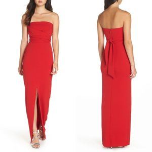 Lulus Own the Night Red Strapless Dress